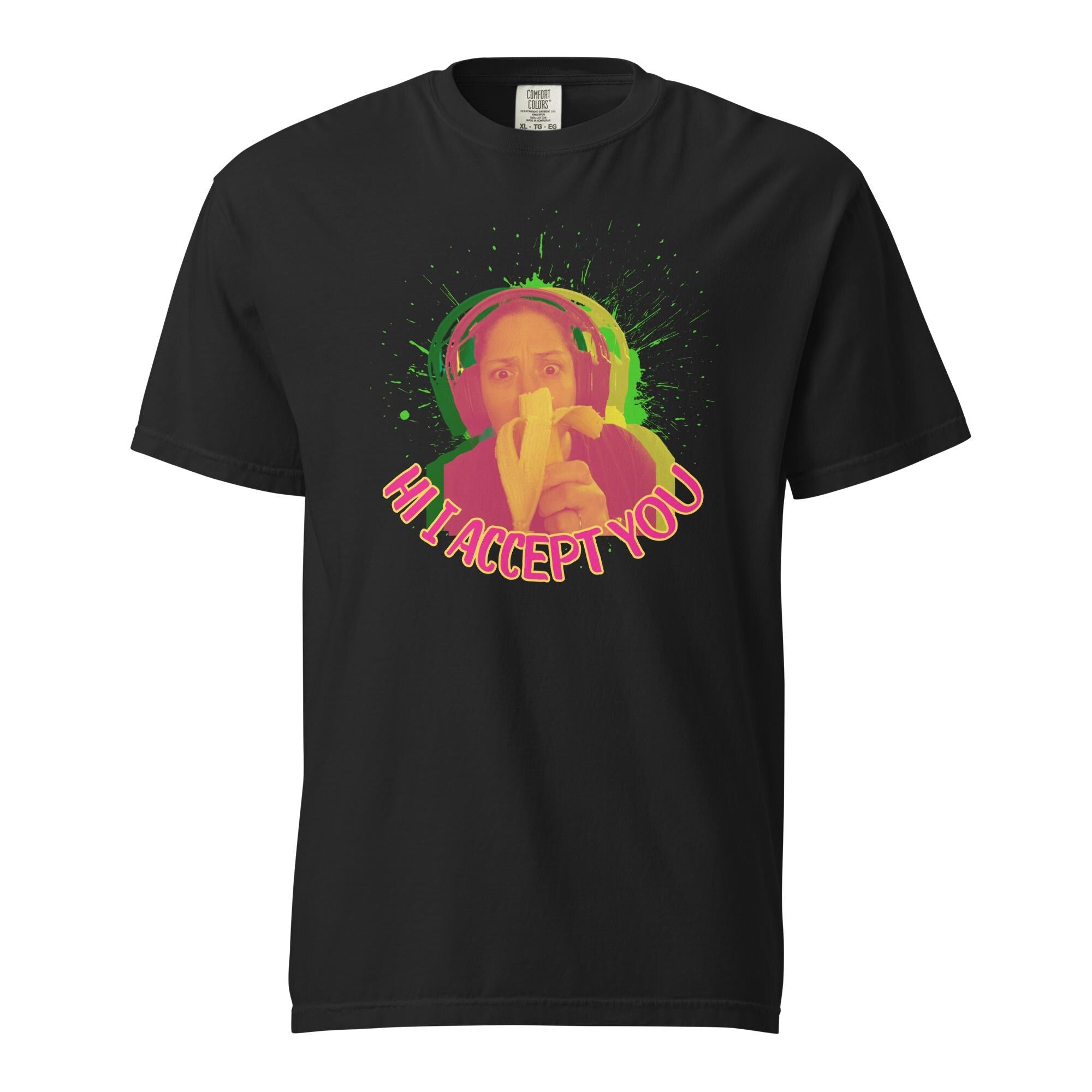 Banana Splash Shirts- HiIAcceptYou Gaming Unisex garment-dyed heavyweight t-shirt