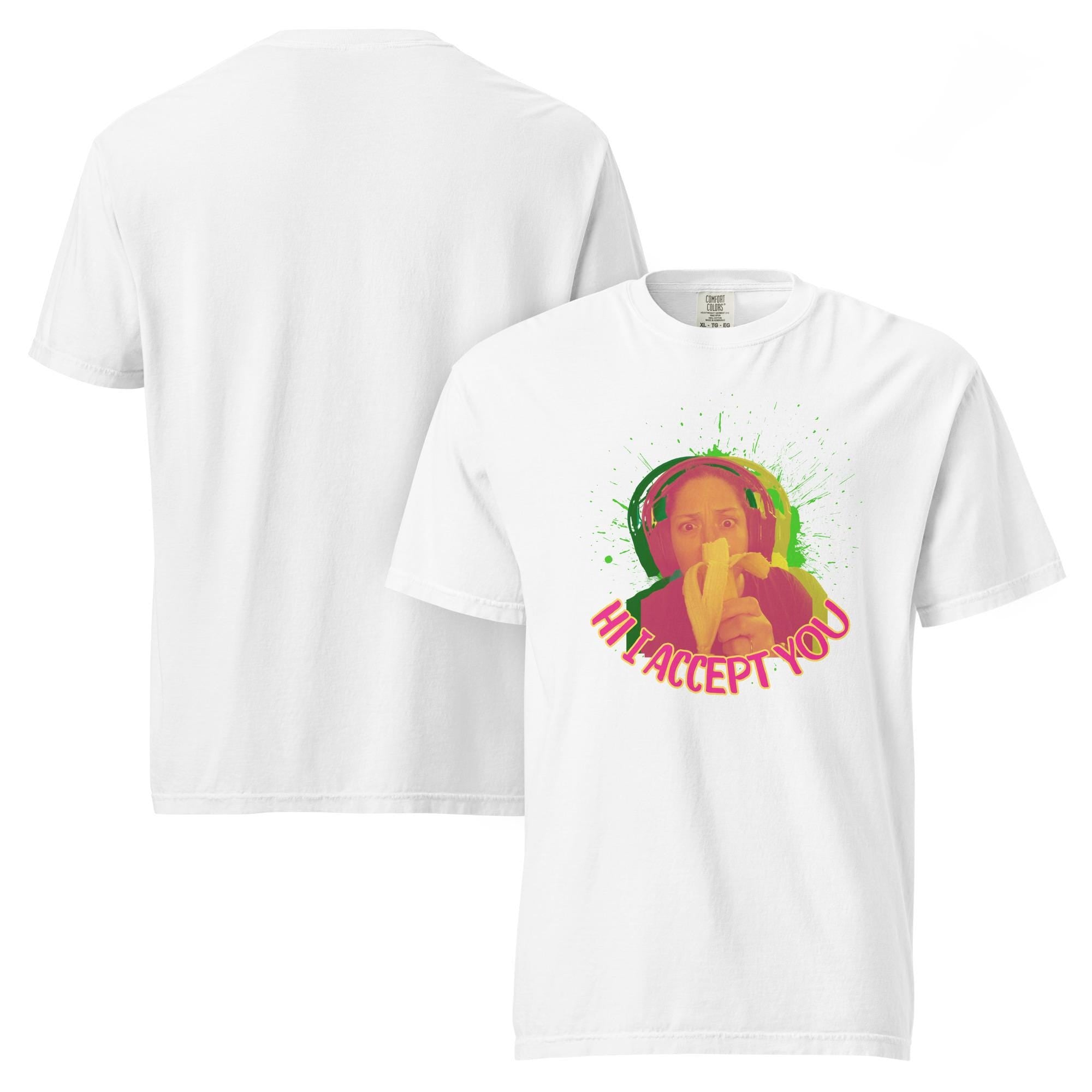 Banana Splash Shirts- HiIAcceptYou Gaming Unisex garment-dyed heavyweight t-shirt