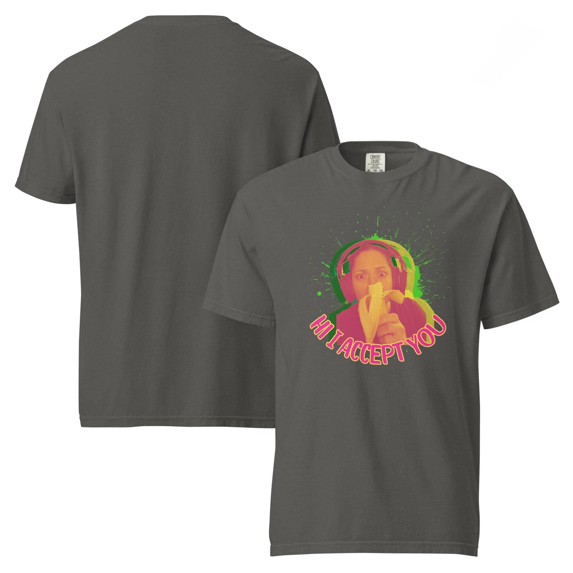Banana Splash Shirts- HiIAcceptYou Gaming Unisex garment-dyed heavyweight t-shirt