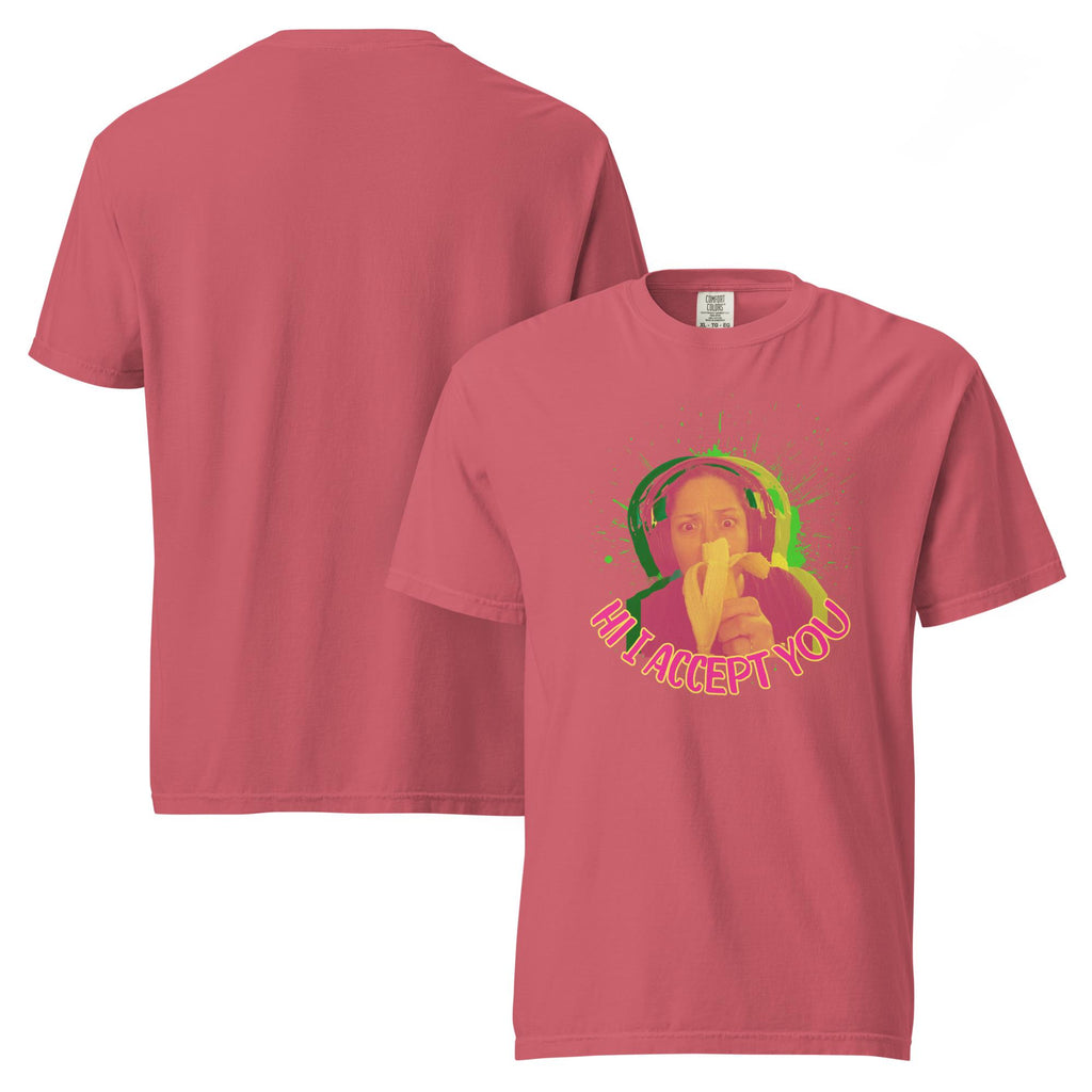 Banana Splash Shirts- HiIAcceptYou Gaming Unisex garment-dyed heavyweight t-shirt
