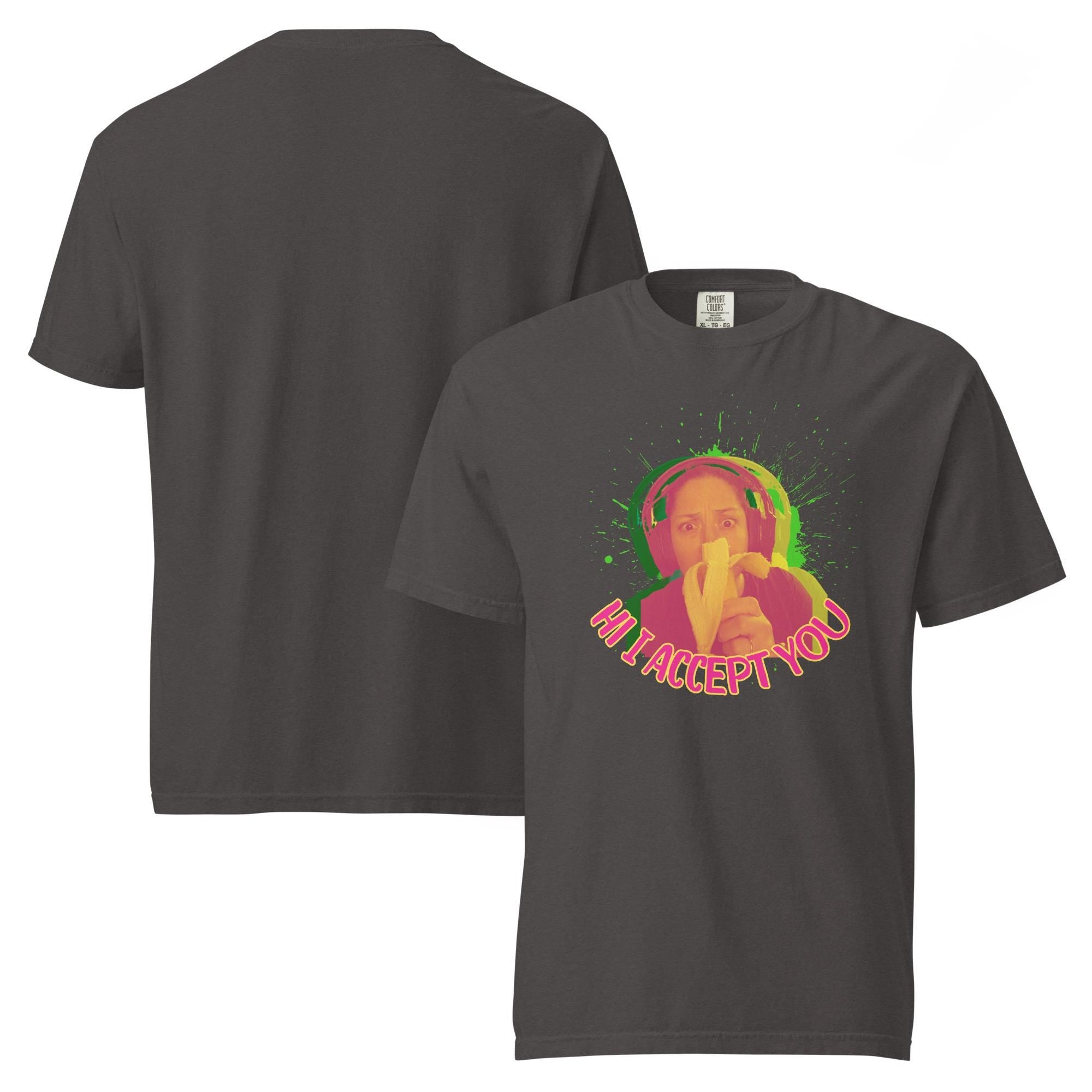 Banana Splash Shirts- HiIAcceptYou Gaming Unisex garment-dyed heavyweight t-shirt