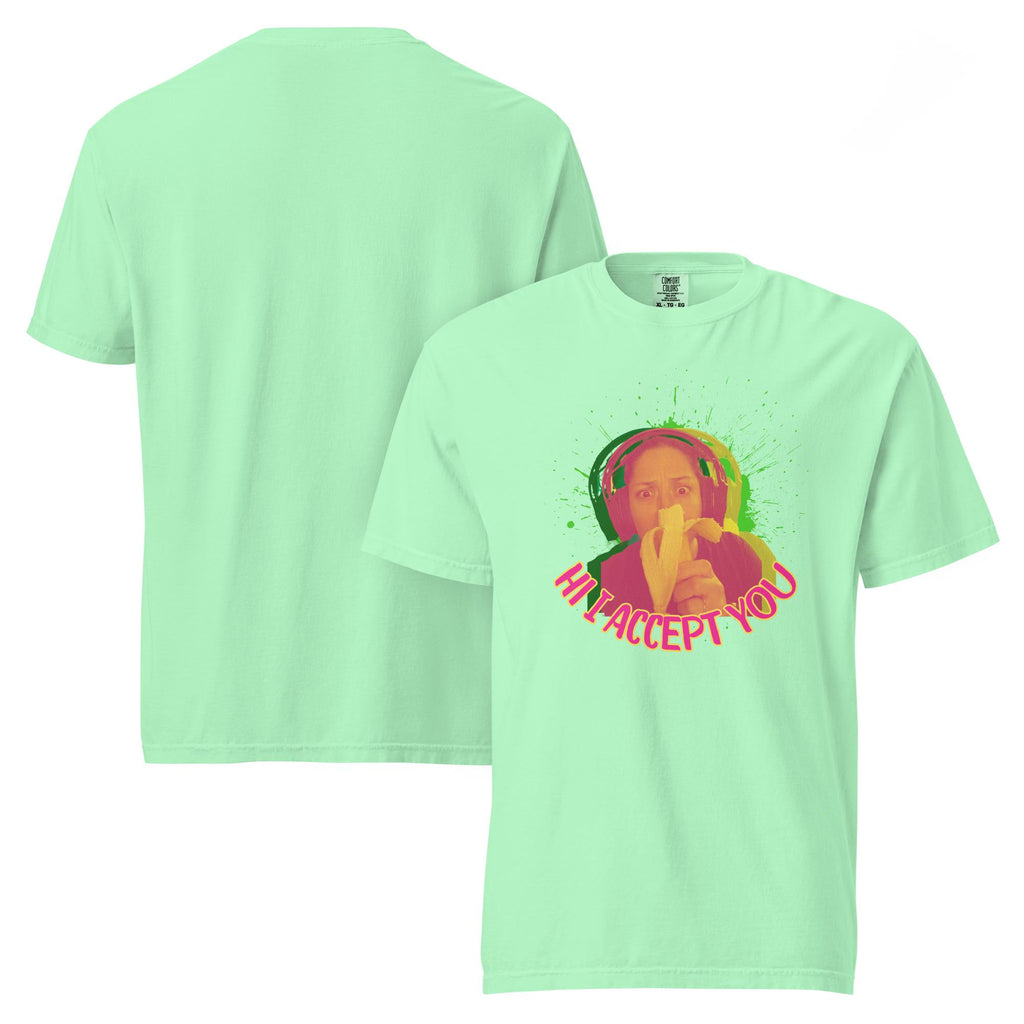 Banana Splash Shirts- HiIAcceptYou Gaming Unisex garment-dyed heavyweight t-shirt
